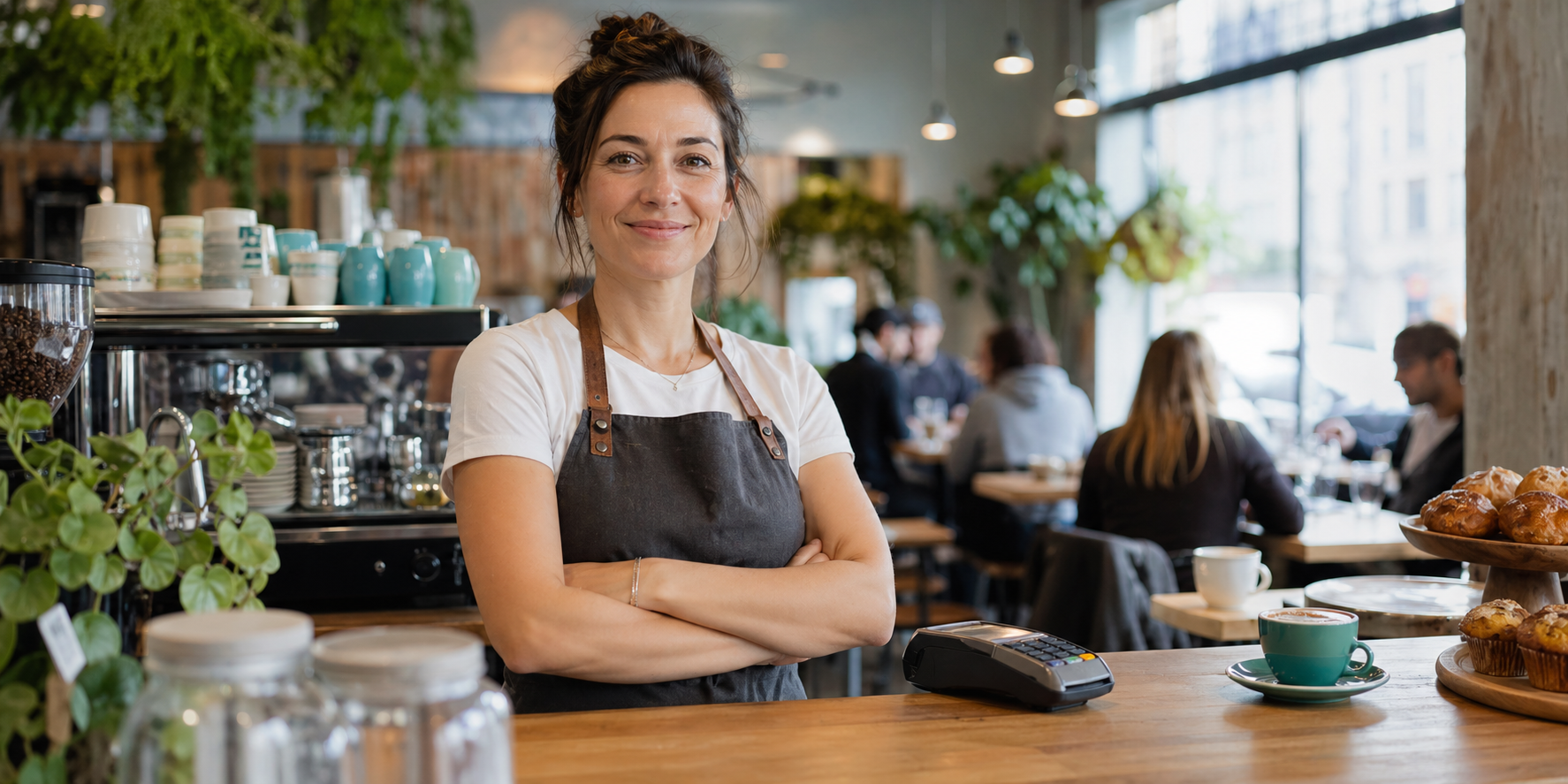 Independent cafe owner using Creditify funding comparison