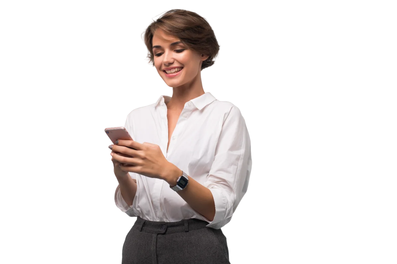 Business owner checking funding options on a phone